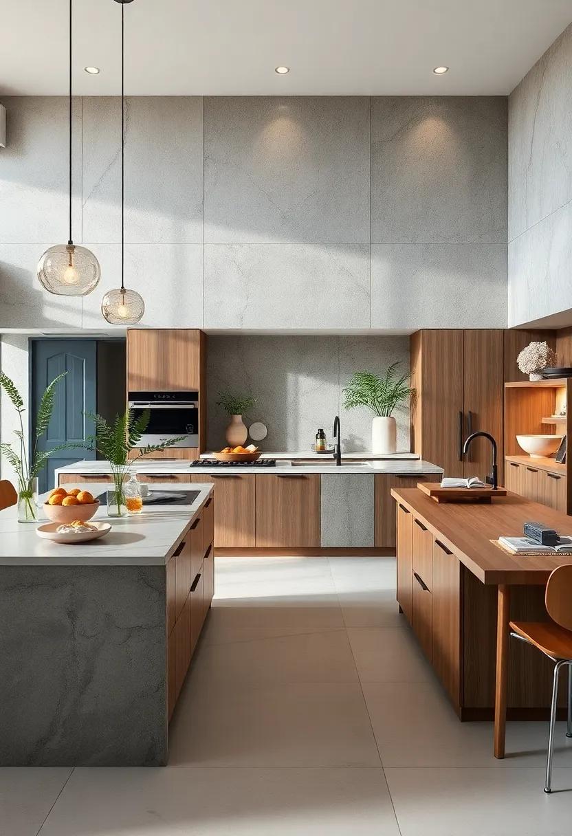 Nature-Inspired Elements Merging Inside Kitchen Islands To Create Serene Culinary Havens