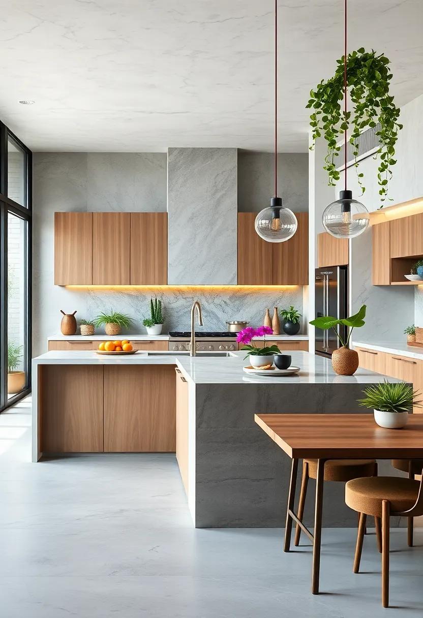 The Role Of Greenery And Indoor Gardens Incorporated Into Kitchen Island Designs