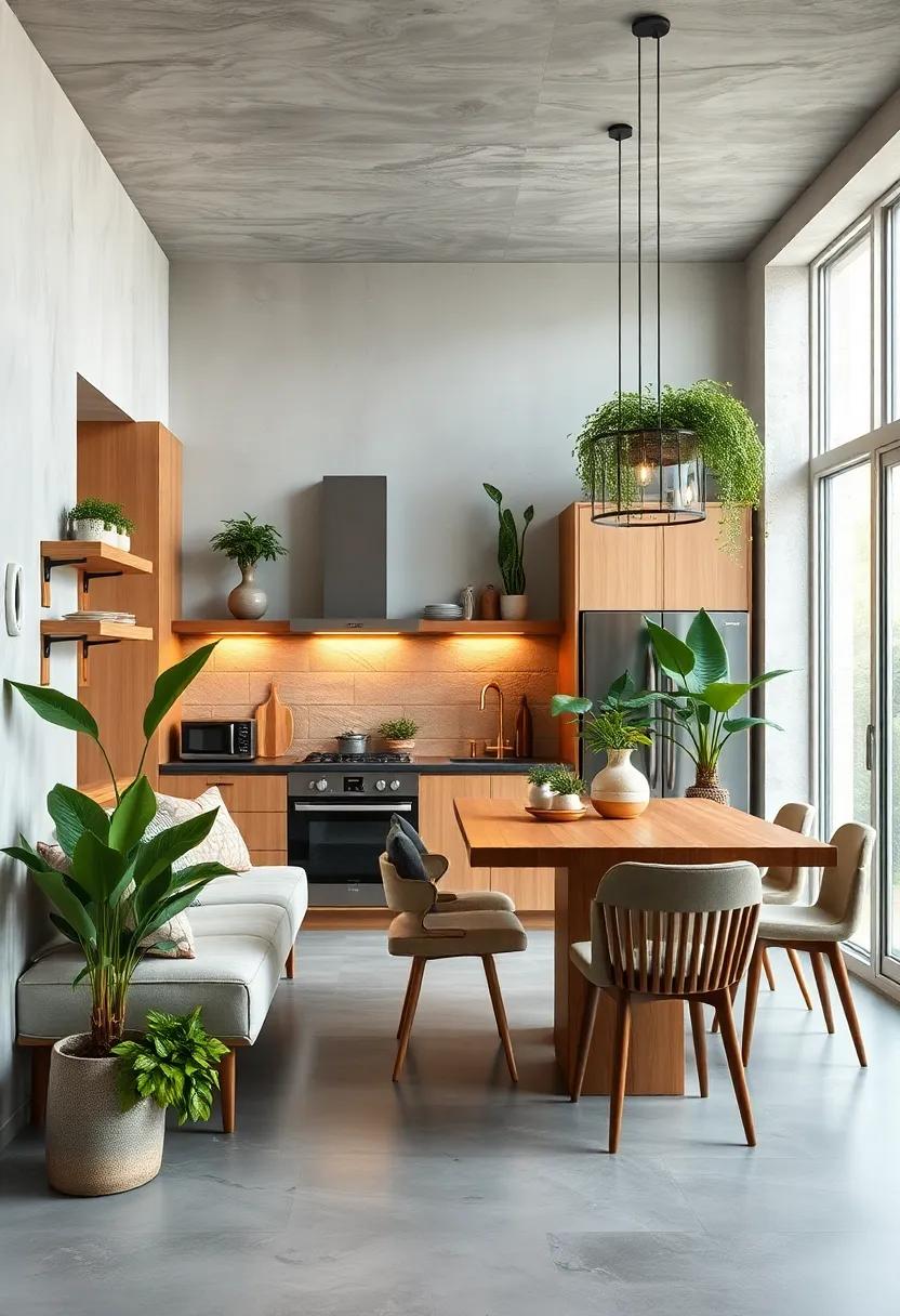 Including Indoor Plants and Greenery to Bring Life and Freshness into Modern Kitchen Nook Designs