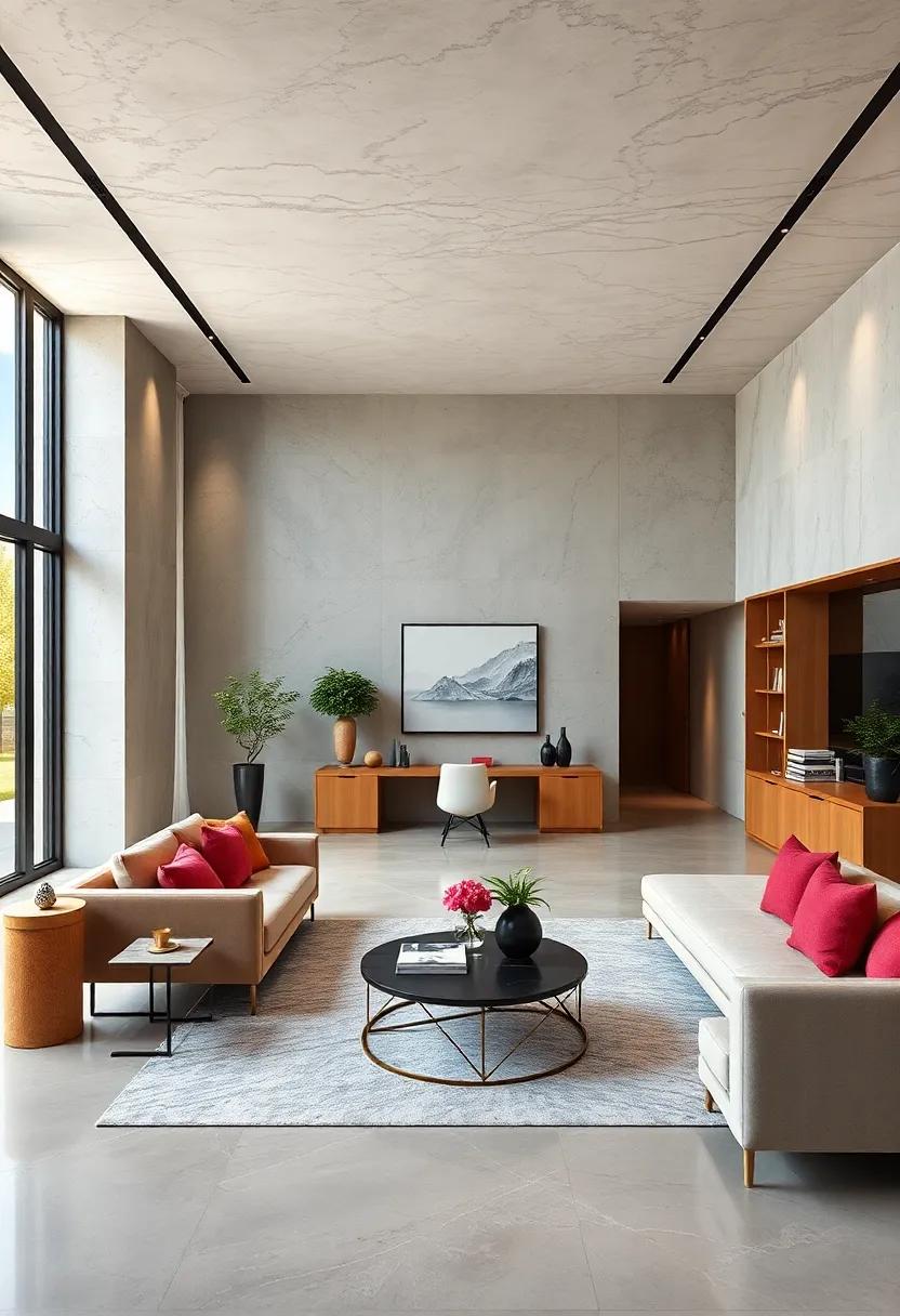 Sophisticated Color Palettes That Complement Spacious Open Plan Luxury Home Offices