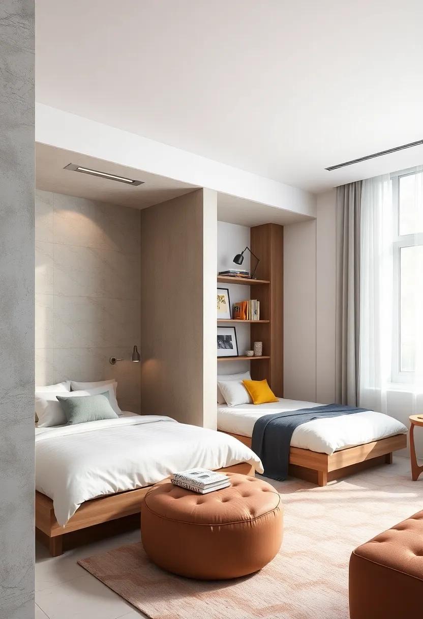Maximizing Vertical Storage in Shared Bedrooms with Sleek Smart Shelving Designs
