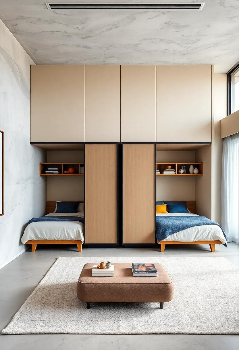 Utilizing Sliding Partition Panels to Create Flexible Shared Bedroom Arrangements and Storage Options