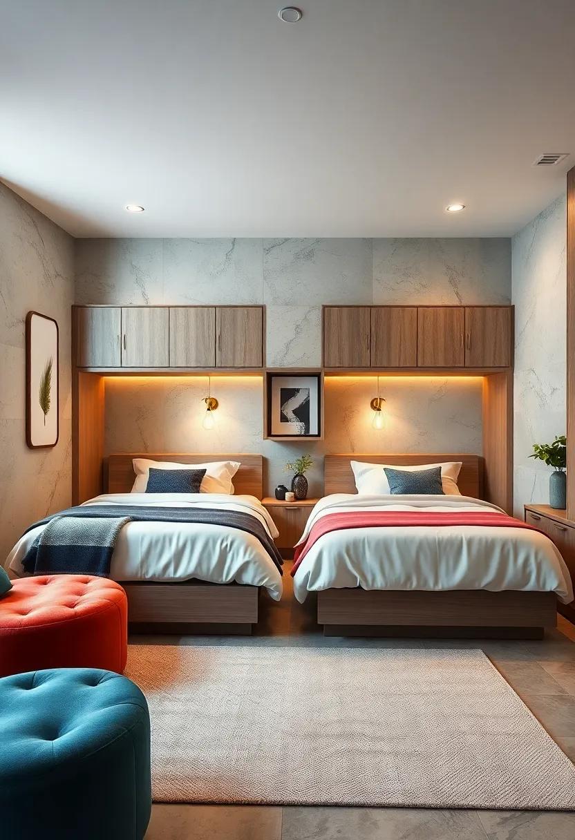 Combining Open and Closed Storage in Shared Bedrooms to Maintain Clutter-Free Zones