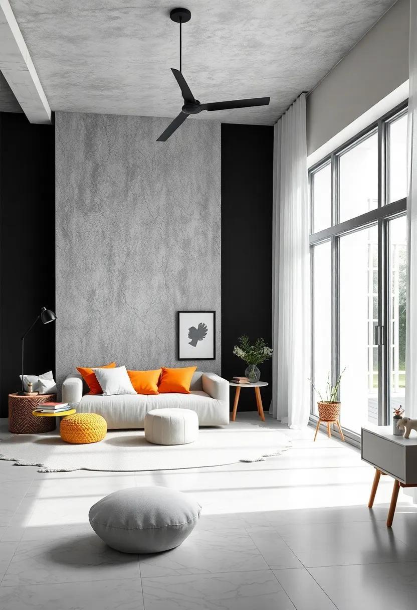 Matte and Glossy Monochrome Finishes Combined for Dynamic Visual Effects in Kids Spaces