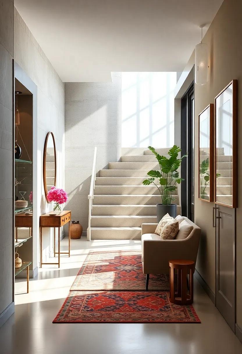 Mirrored Stair Risers Amplifying Daylight to Brighten Vertical Spaces in Compact Hallways