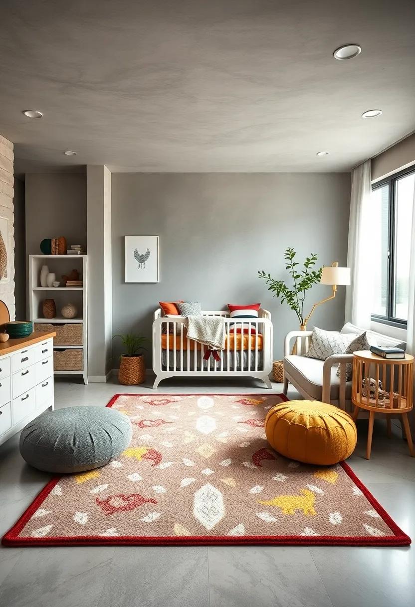 Soft Cotton Rugs Featuring Whimsical Patterns for Warmth and Comfort Under Tiny Feet