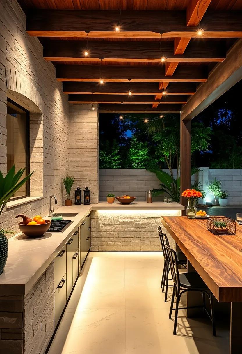 Counters Featuring Integrated Lighting Elements for Atmosphere and Function During Nighttime