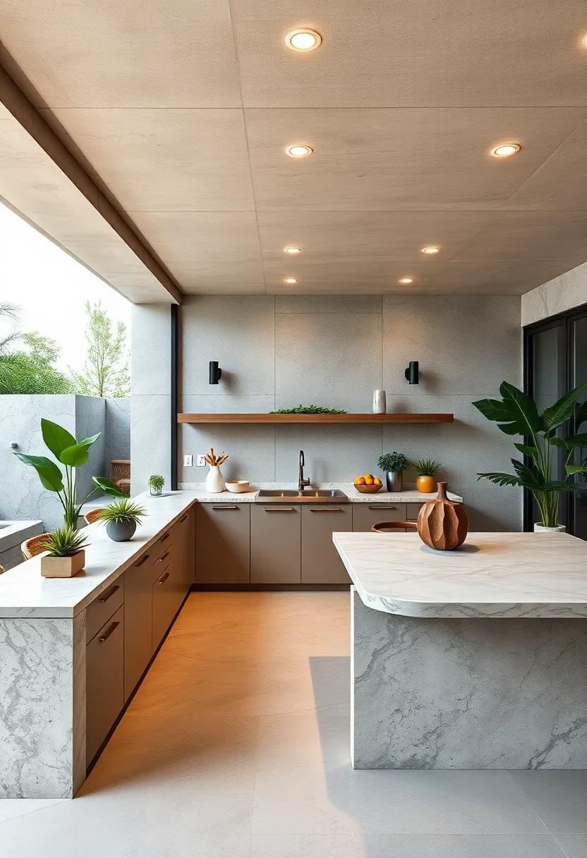 Modern Minimalist Counter Designs Blending Sleek Lines With Outdoor Functionality and Style