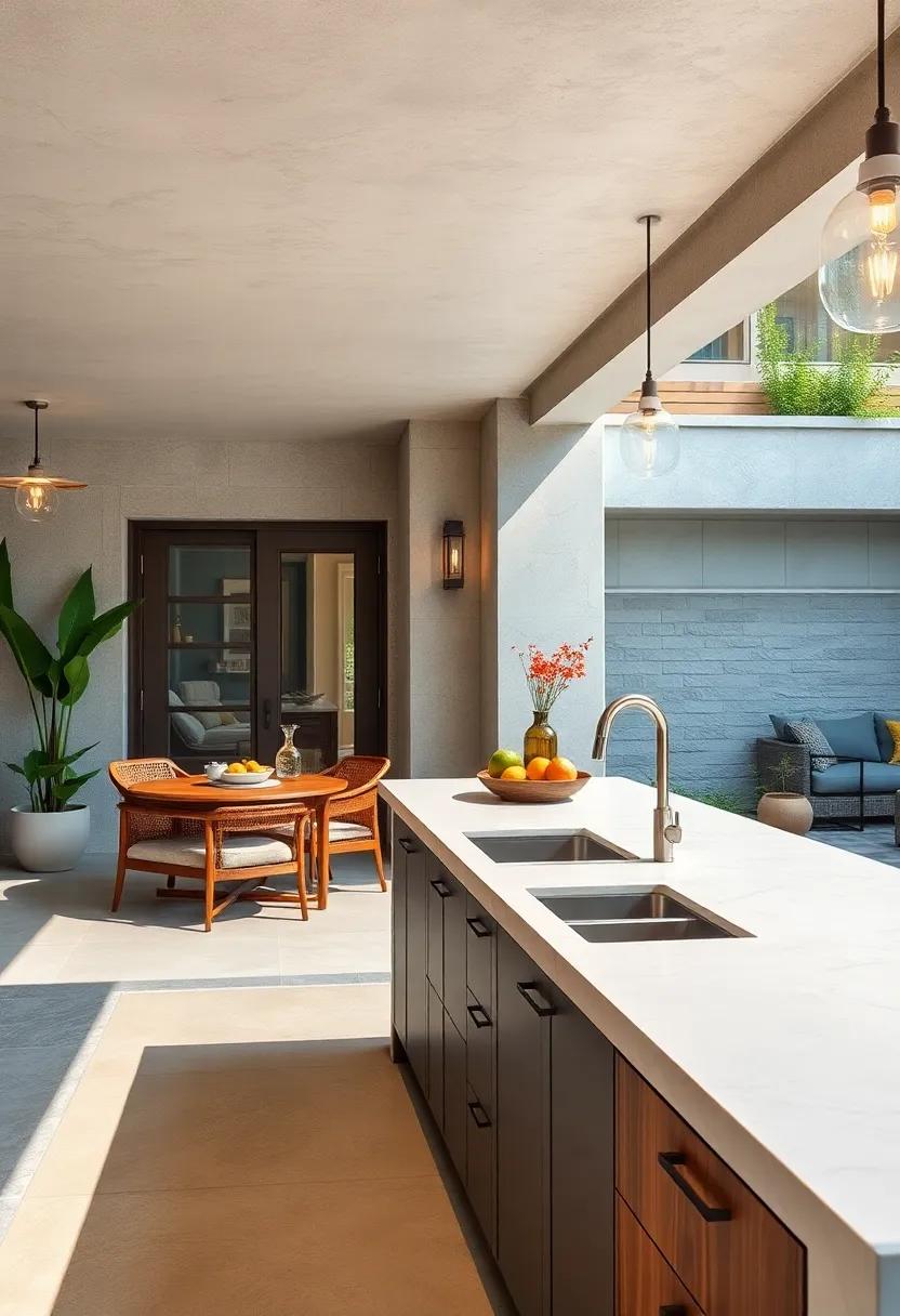 Seamless Counter and Sink Combos Designed for Efficiency and Clean Lines in Outdoor Areas