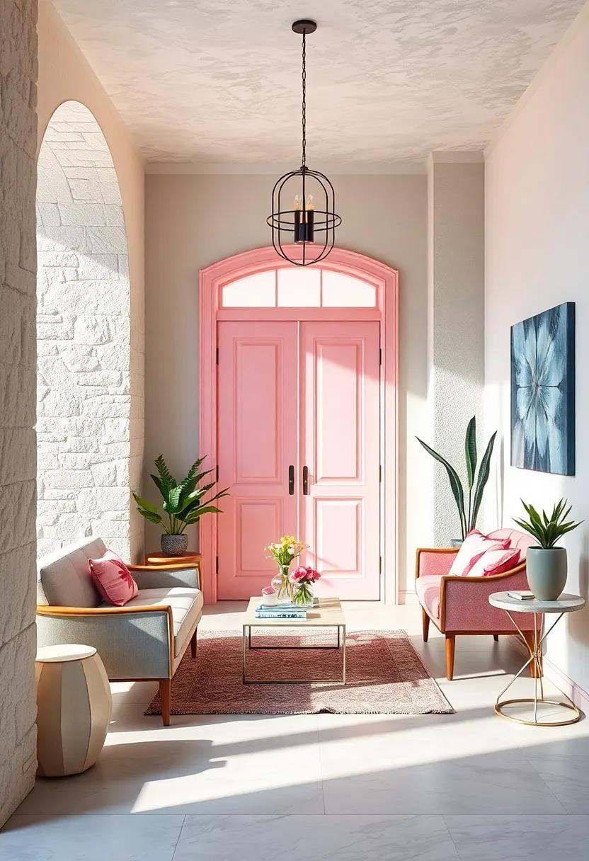 Gentle Gradient Door Paintings Creating a Dreamy Pastel Welcome Zone