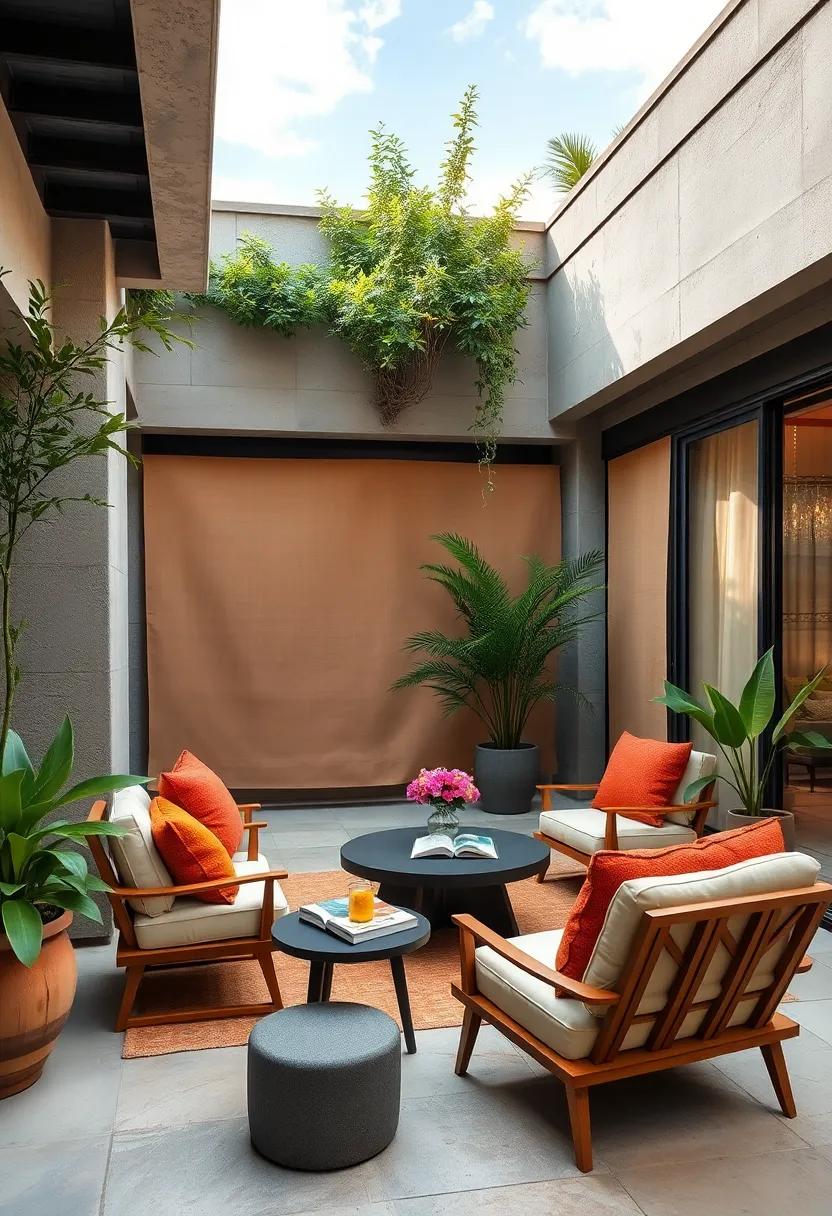 Balancing Open Sky Views with Privacy Screens to Create a Serene Reading Environment