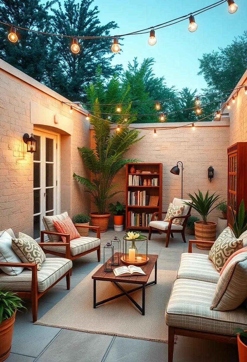 Blending Vintage Lanterns and String Lights for Soft Evening Illumination