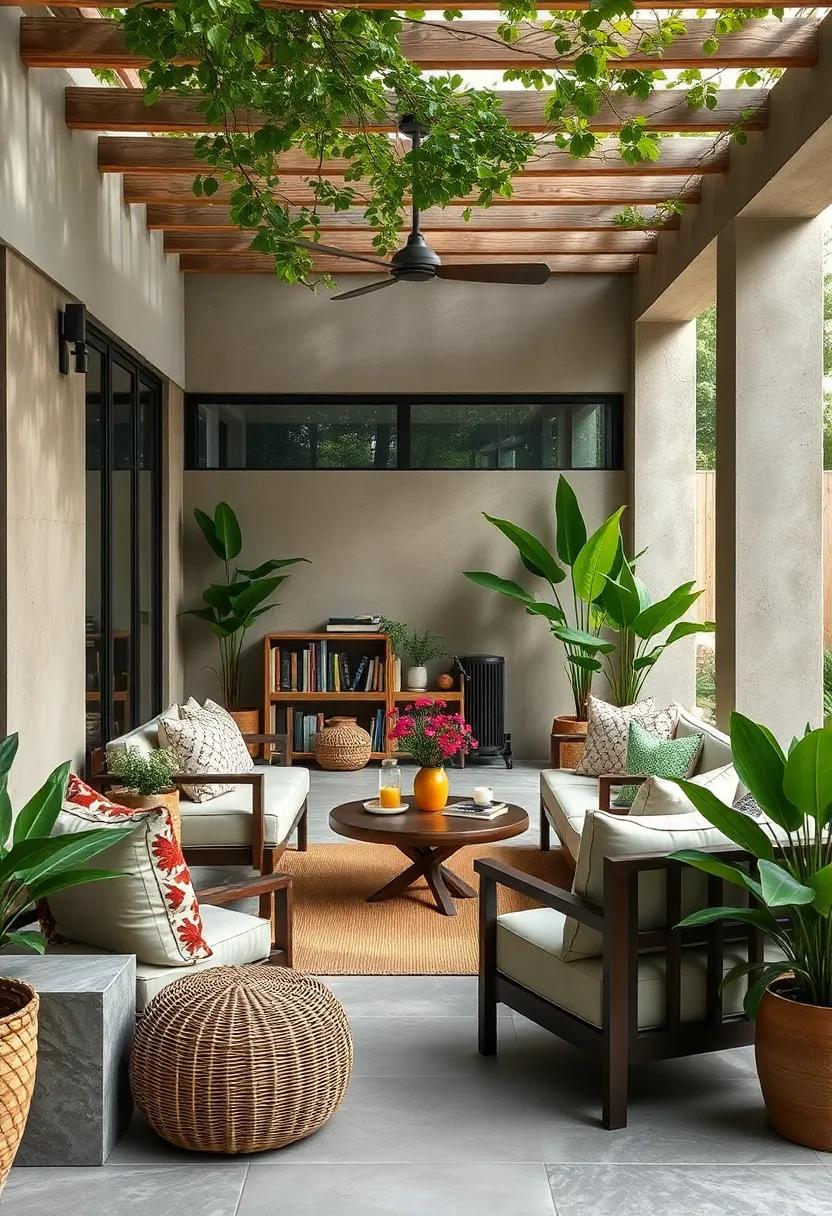 Blending Modern Minimalist Furniture with Nature-Inspired Decor for a Sleek Reading Spot