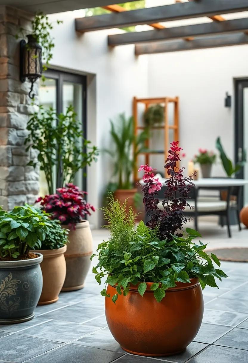 The Art of Mixing Textures and Colors in Patio Herb Arrangements for Visual Interest