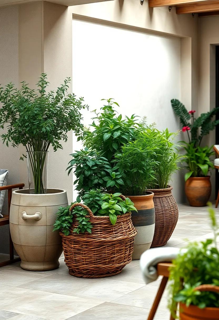 Herbal Harvest Baskets Designed for Convenient and Aesthetic Patio Gathering