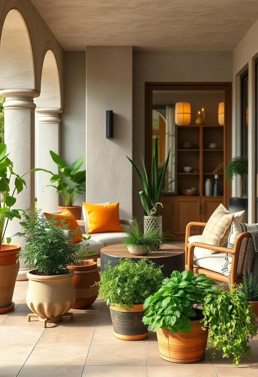 Mindful Placement of Herbs to Enhance Patio Ambiance and Culinary Creativity