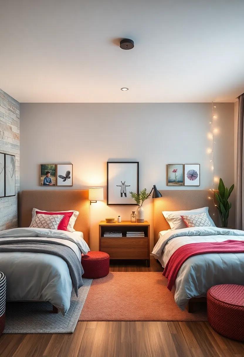 Customized Lighting Fixtures Including Lampshades and Fairy Lights to Enhance Each Area's Unique Vibe