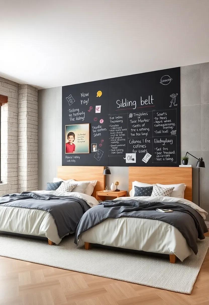 Interactive Chalkboard Walls or Magnetic Boards for Expressing Personal Messages and Daily Inspirations