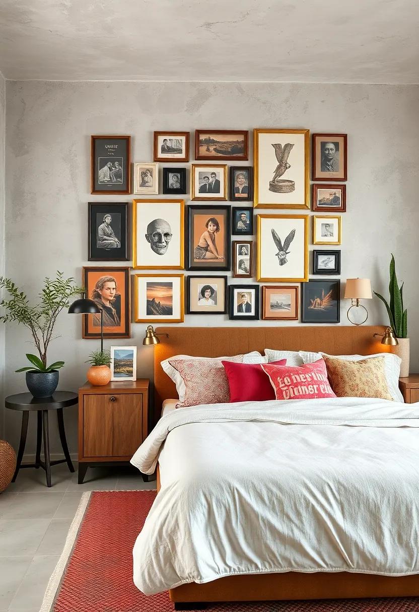 Creating a Gallery Wall of Personal Mementos and Eclectic Frames for Visual Storytelling