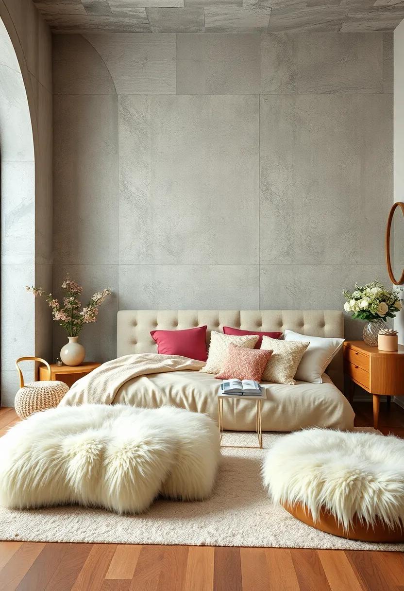 Soft Sheepskin Throws and Pillows Adding Whimsy and Warmth to Relaxing Corners