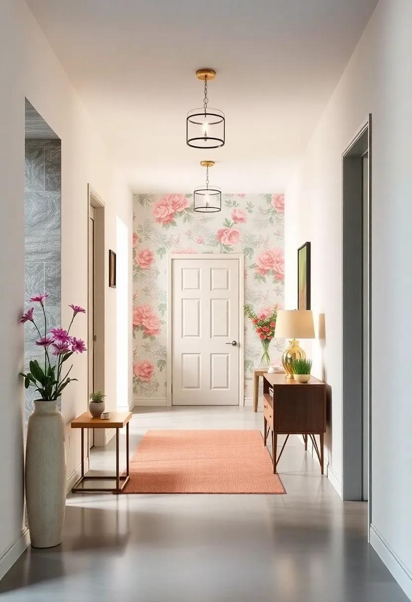 Bright Spring Florals and Pastel Walls Bringing Fresh Energy to Hallway Spaces