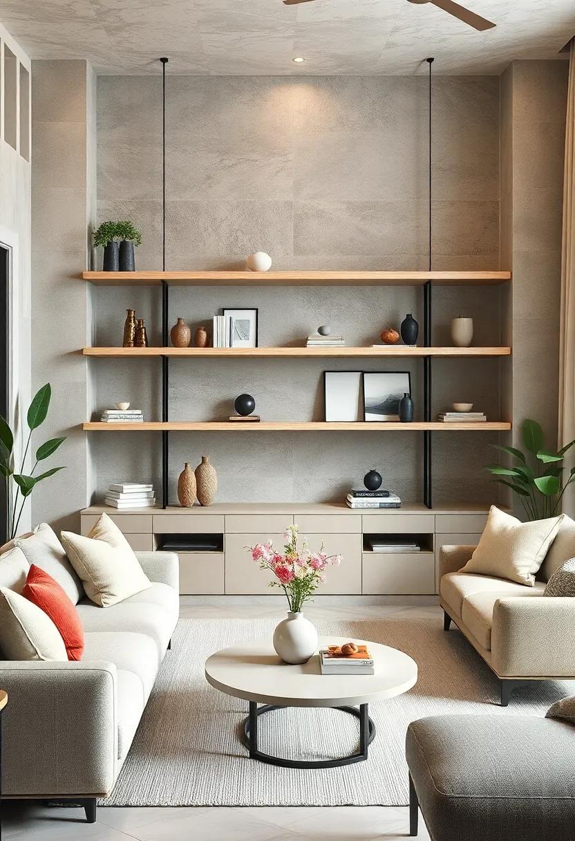 Asymmetrical Shelf Layouts Drawing Attention to Individual Decorative Elements