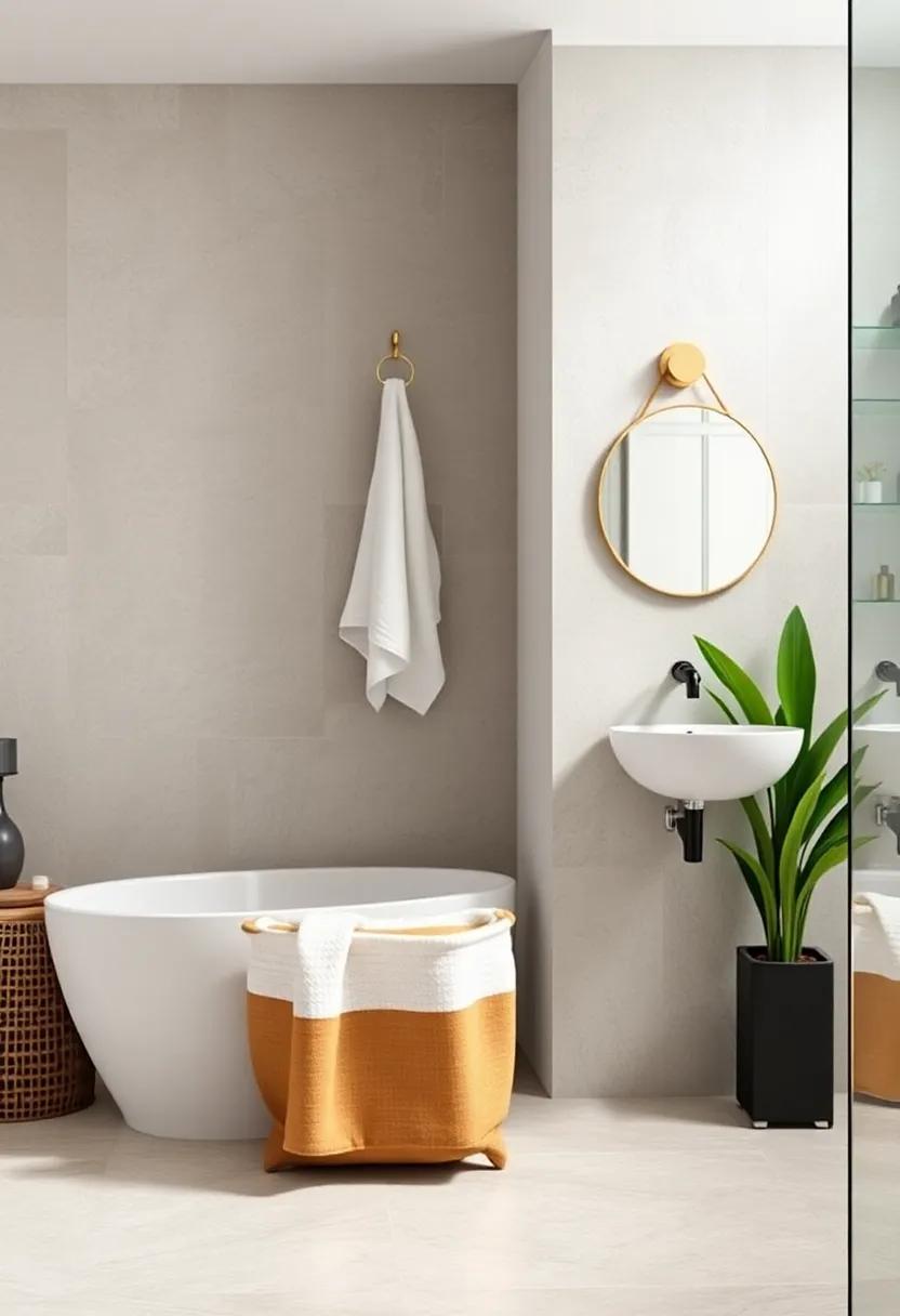 Compact Hanging Hampers That Combine Laundry and Towel Storage in a Decorative Way