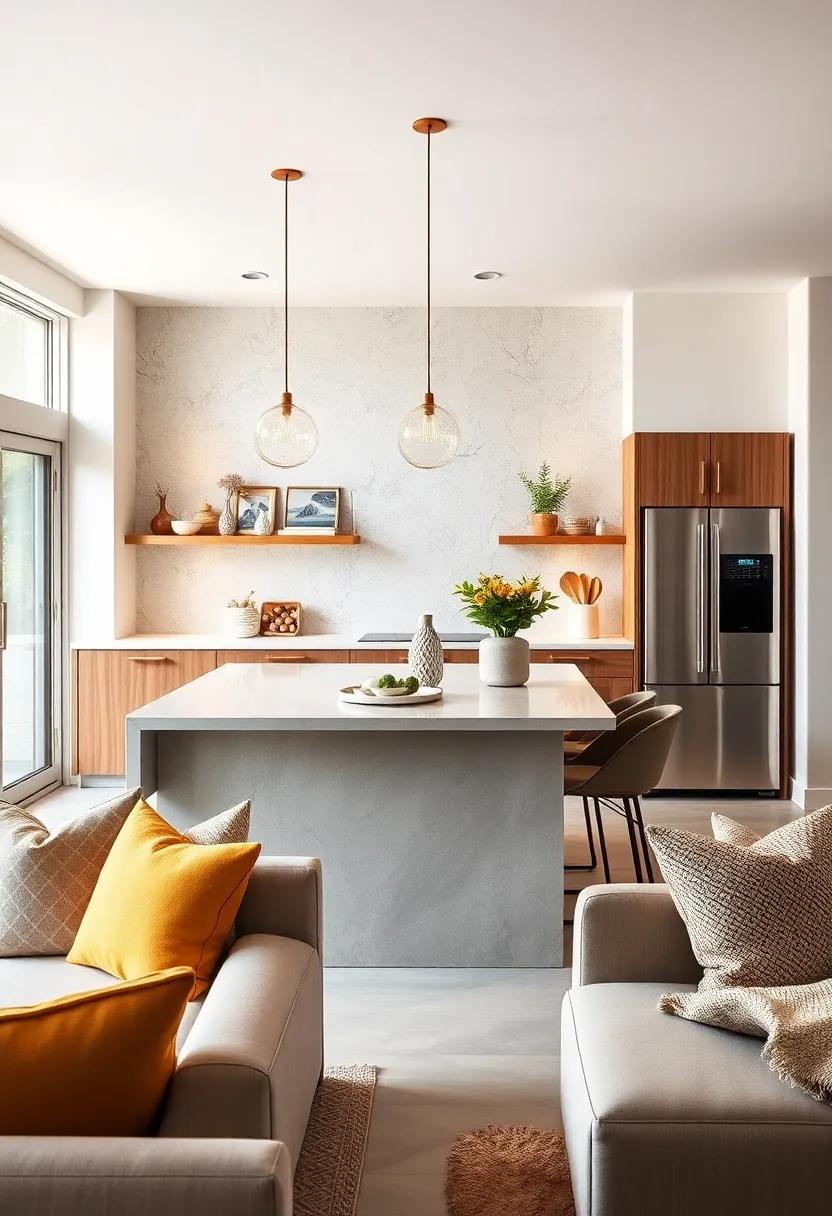 Multi-Functional Kitchen Islands With Built-In Seating To Optimize Limited Extension Space