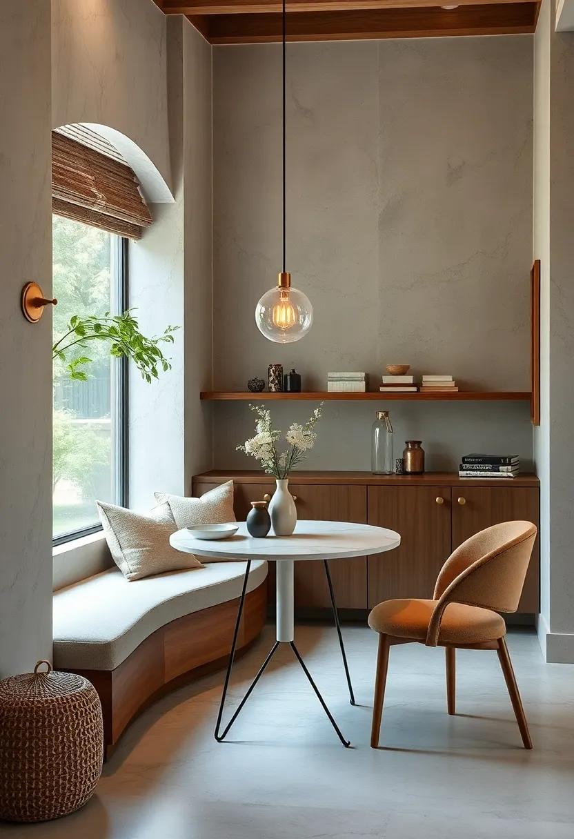 Compact Marble-Top Tables Elevating Small Kitchen Nooks with Sophistication and Easy Elegance