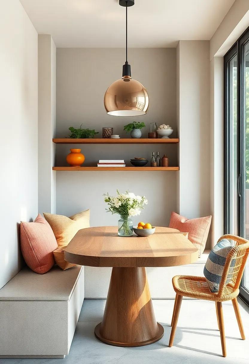 Handcrafted Artisan Tables with Unique Grain Patterns Crafting One-of-a-Kind Cozy Kitchen Corners