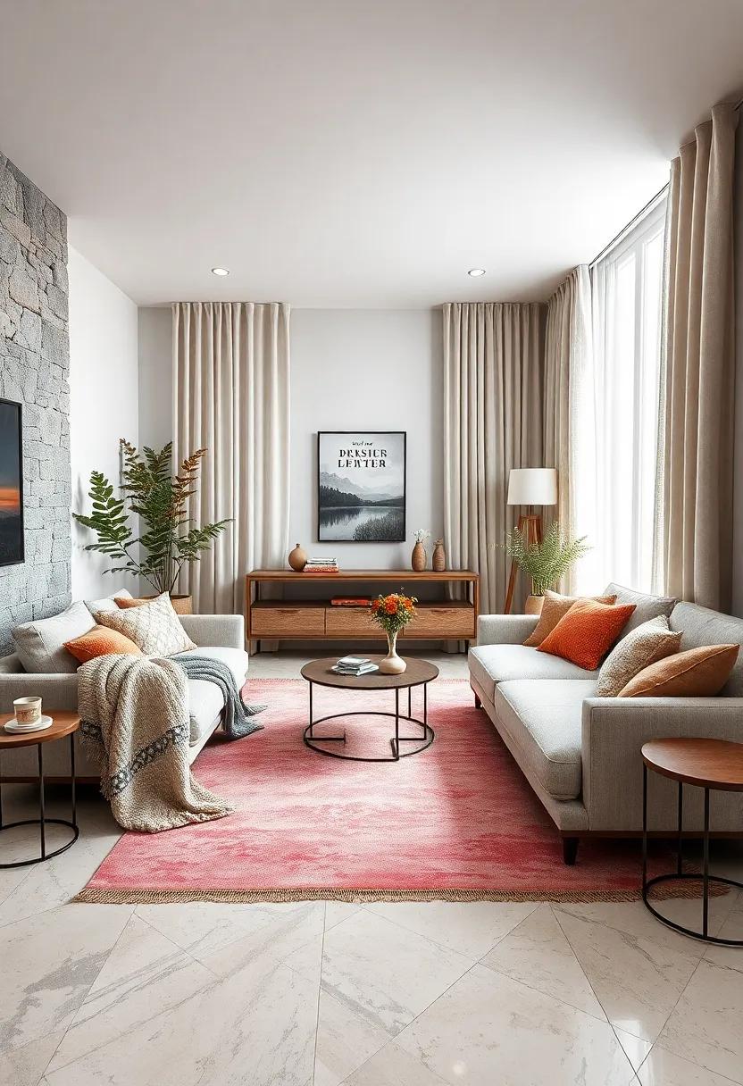 Mixing Textures With Plush Throws, Soft Rugs, and Linen Curtains for a Chic Comfortable Look