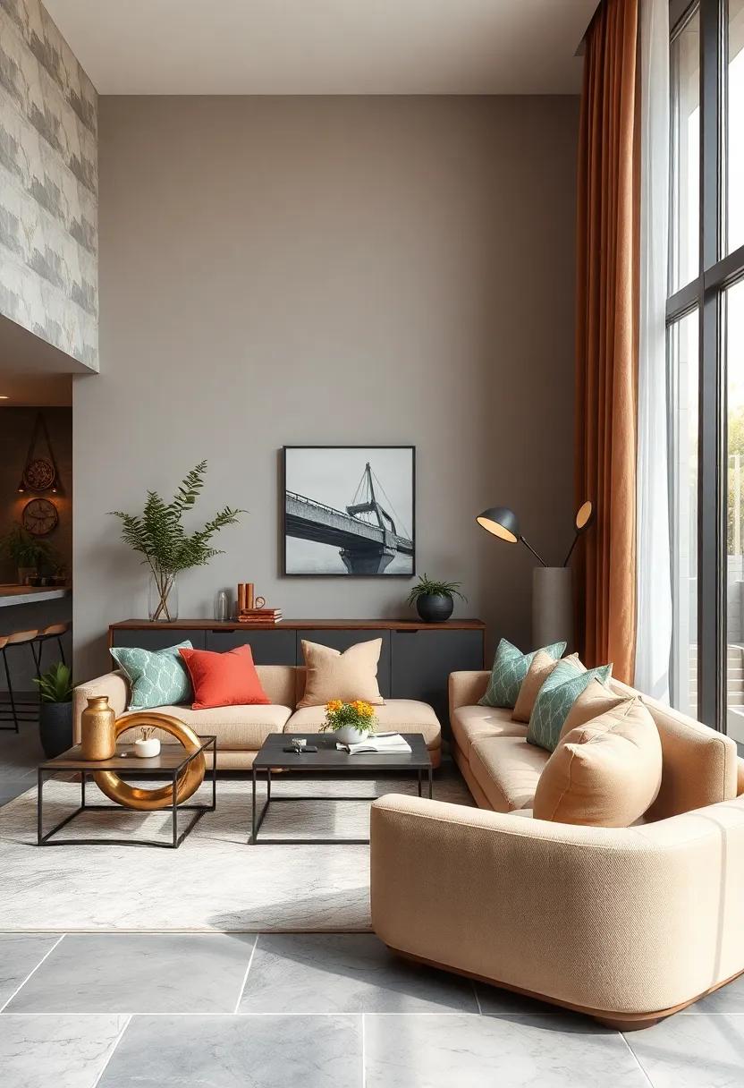 Mixed Metal Accents Integrating Brass, Copper, and Matte Black for a Contemporary and Warm Feel