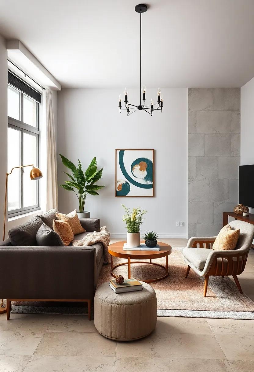 Juxtaposition of Modern Furniture Pieces With Antique or Retro Accents for Eclectic Charm