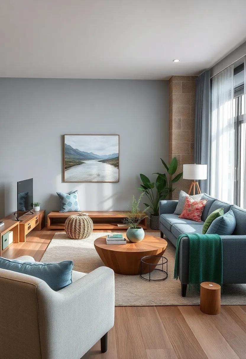 Calming Blue and Green Accents Bringing Nature-Inspired Serenity and Balance to Your Decor