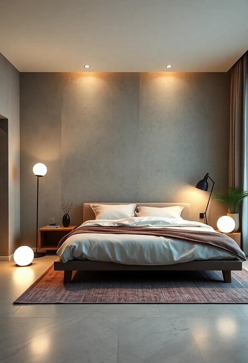 Energy-Efficient Floor Lamps with Dimmer Controls Complementing Neutral Tones