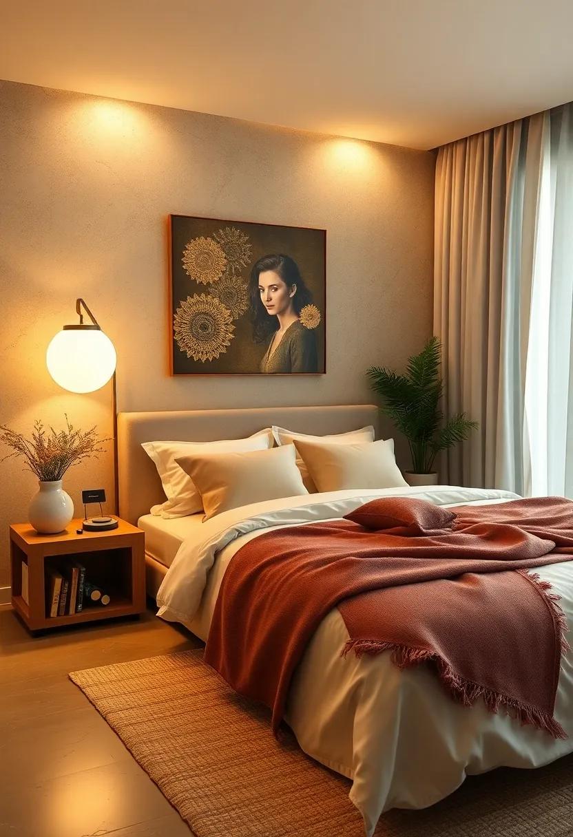 Energy-Saving Desk Lamps Highlighting Handmade Pottery and Natural Fibers