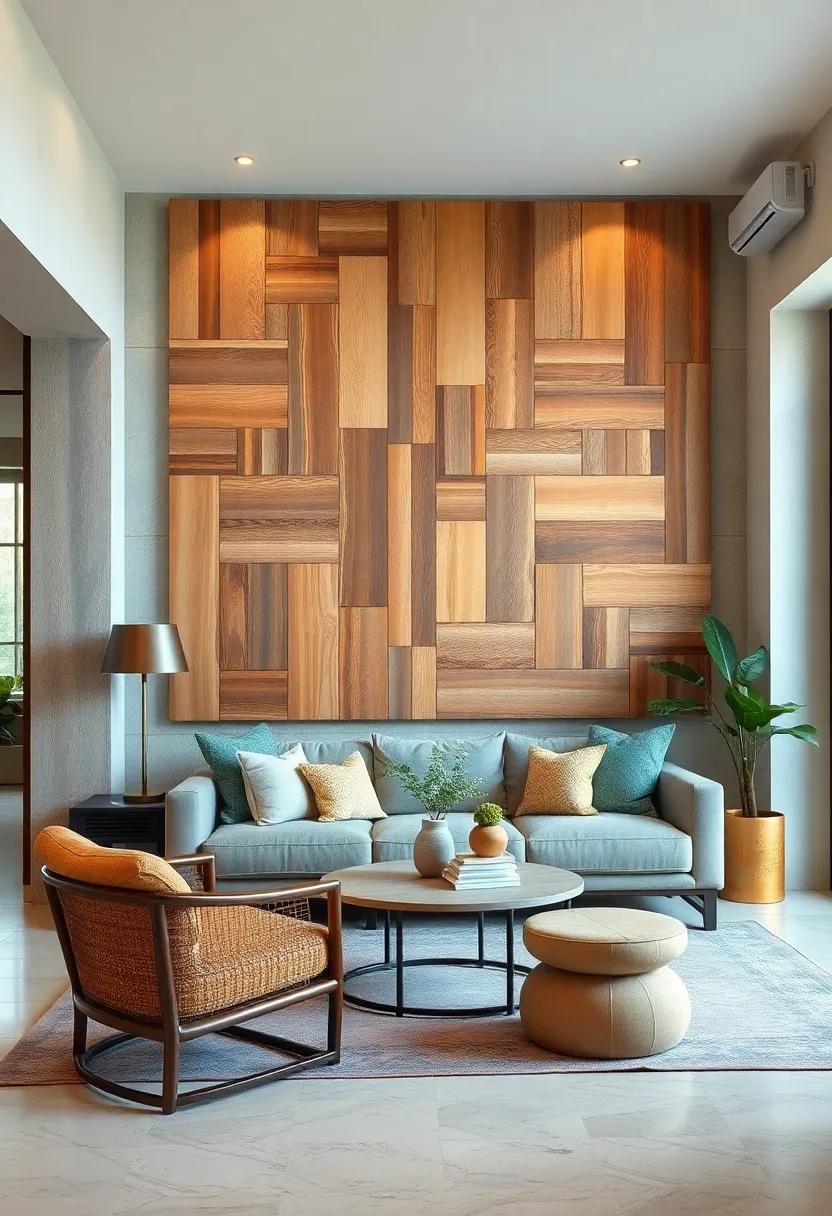 Weaving Stories Through Reclaimed Wood Panels Arranged In Geometric Patterns For Wall Decor