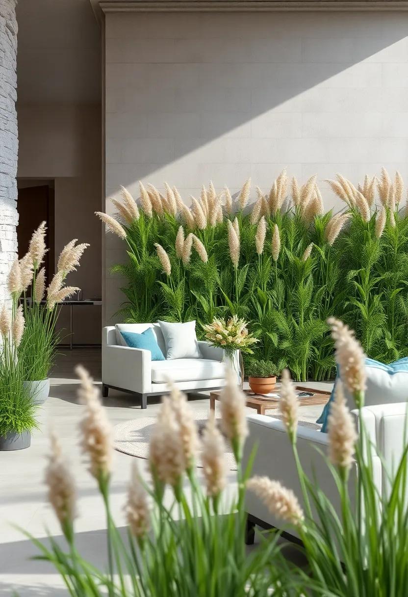 Wild Rye Grasses in Full Bloom, Crafting a Textured and Inviting Living Fence