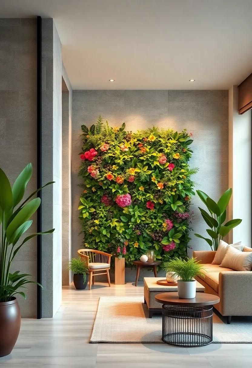 Incorporating Colorful Blooms and Foliage for an Eye-Catching Vertical Garden Display