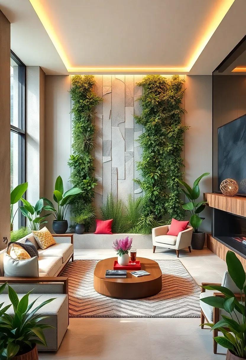 Employing Color Gradation Techniques to Transition Plant Hues Across Vertical Layers