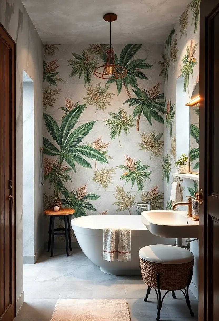 Retro Tropical Themes for a Playful Yet Sophisticated Bathroom Experience