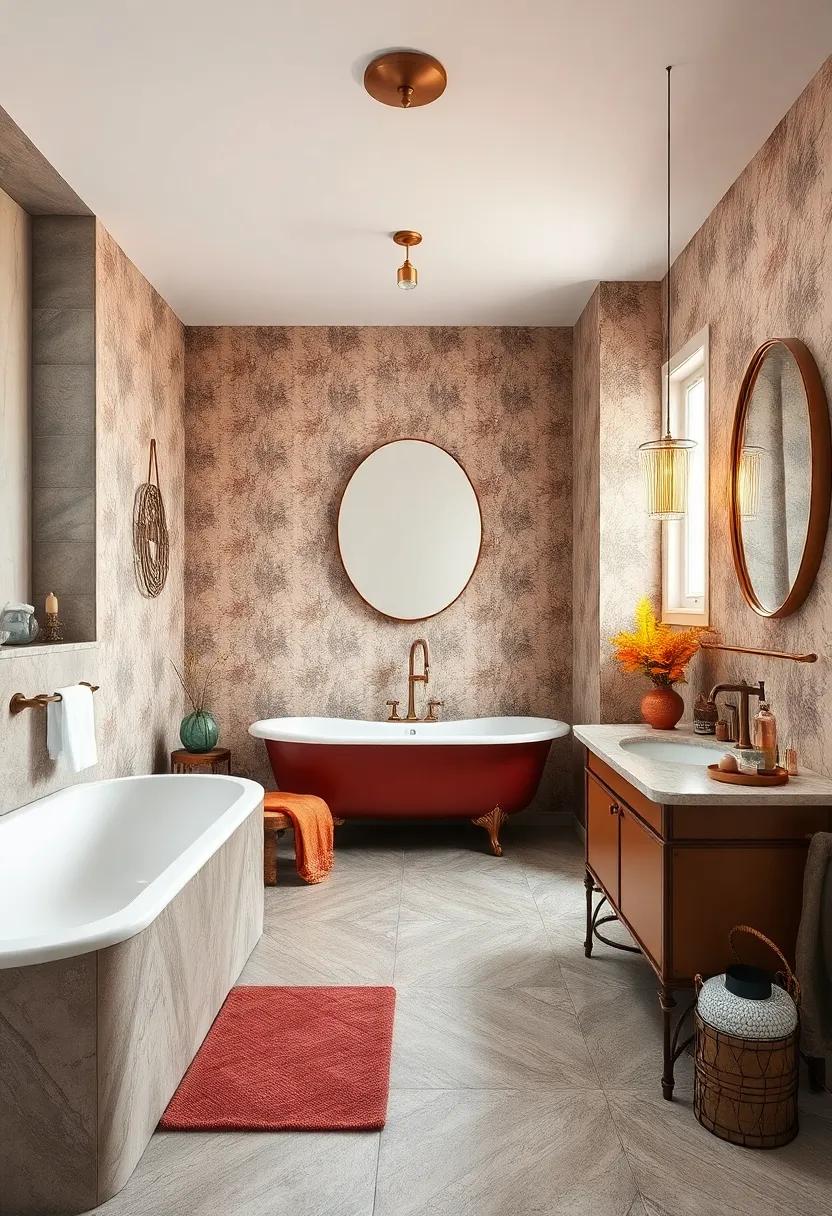 The Role of Metallic Accents in Elevating Vintage Bathroom Wallpaper Designs