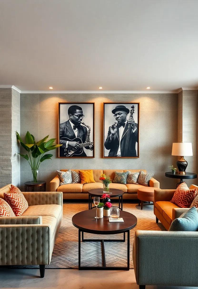 Classic Jazz Era Musician Portraits in Black and White for a Sophisticated Lounge Vibe