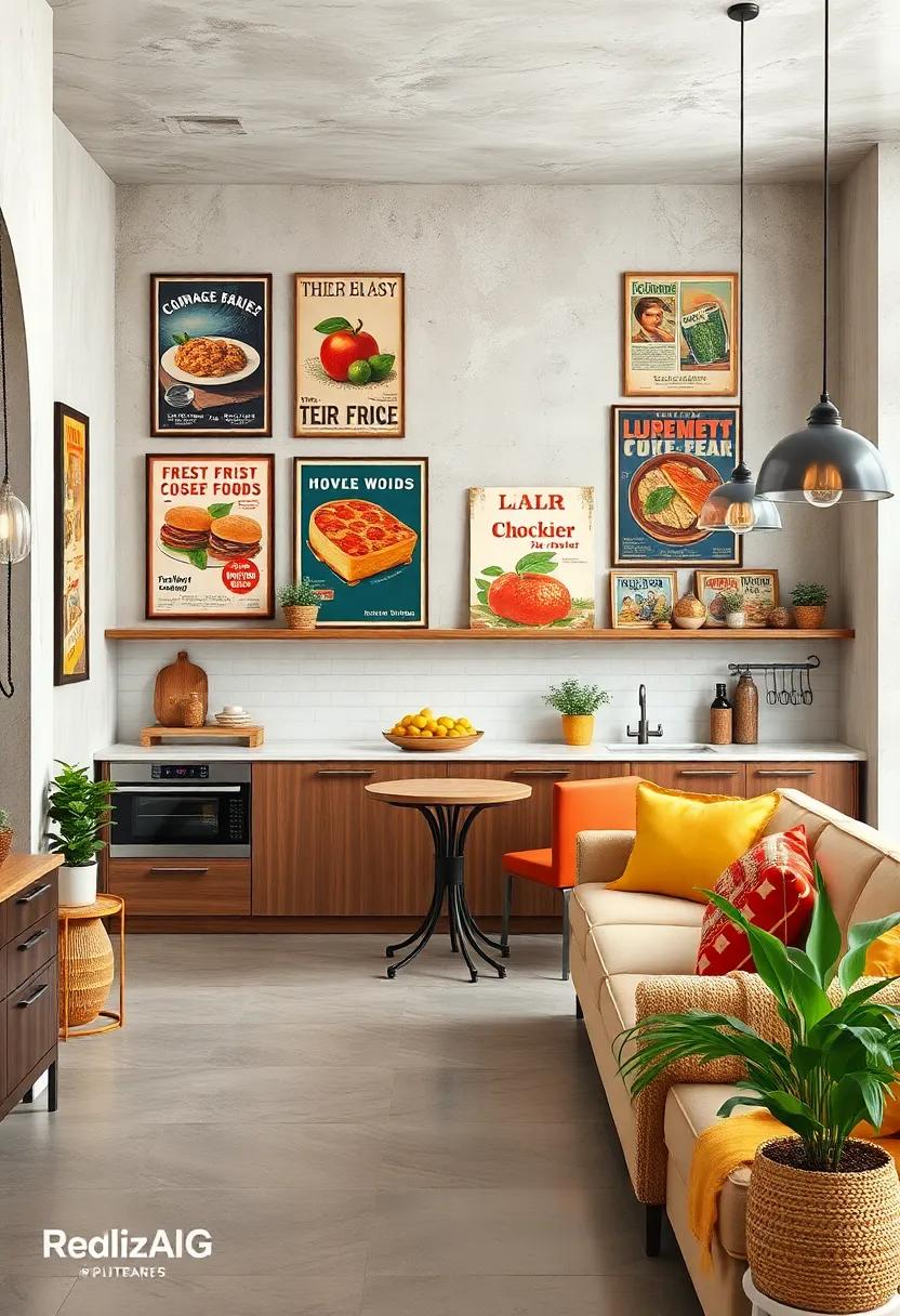 Elevating Kitchen Decor with Retro Food Advertisements and Vintage Culinary Prints