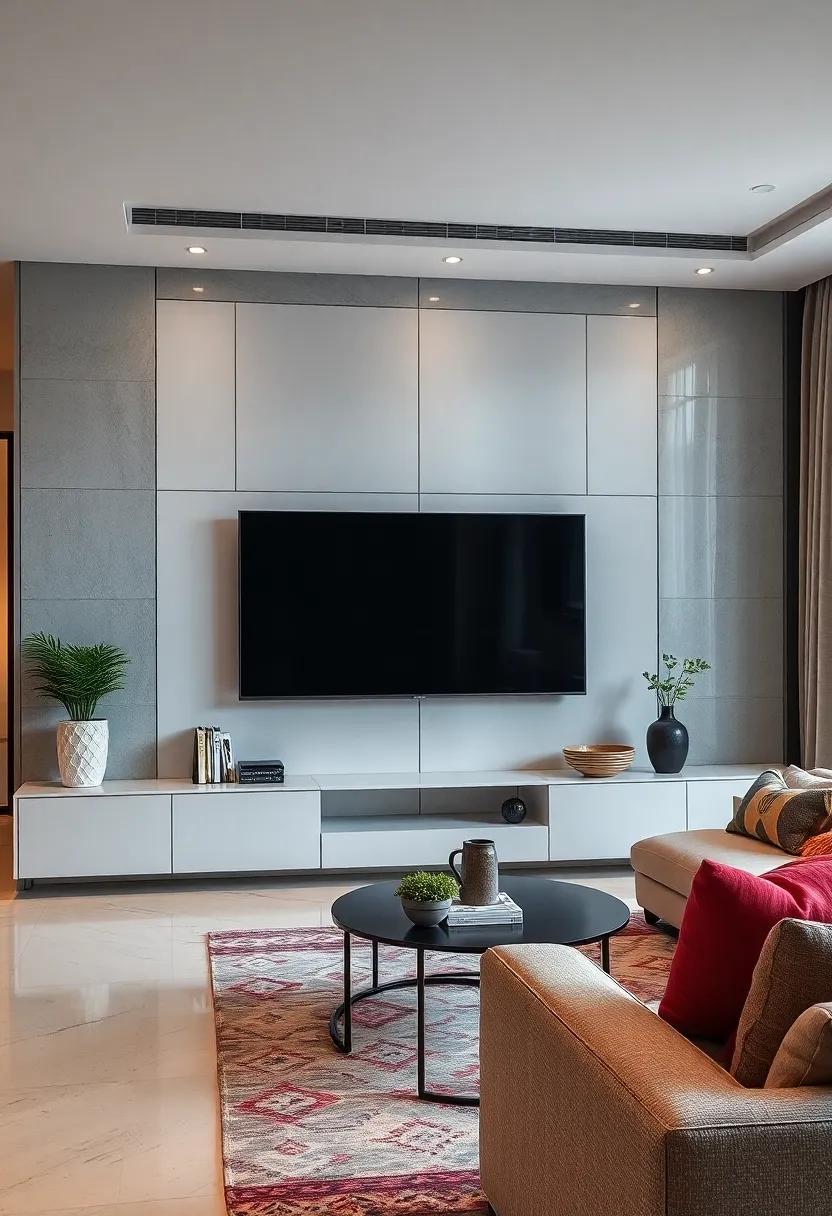 Monochromatic Cabinetry Designs and High-Gloss Finishes Paired With a Slim TV Wall for Ultra-Modern Appeal