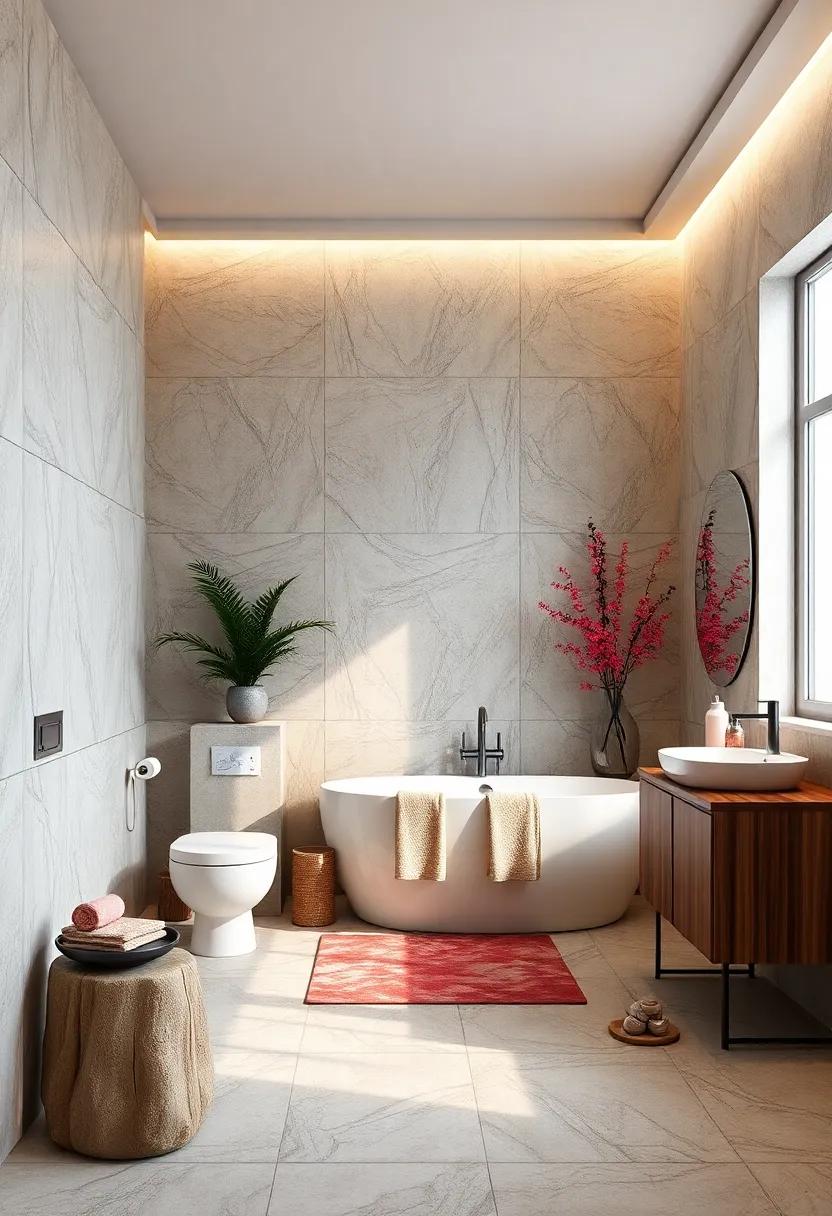 Glossy Acrylic Wall Panels Reflecting Light and Enhancing Modernity in Compact Bathrooms