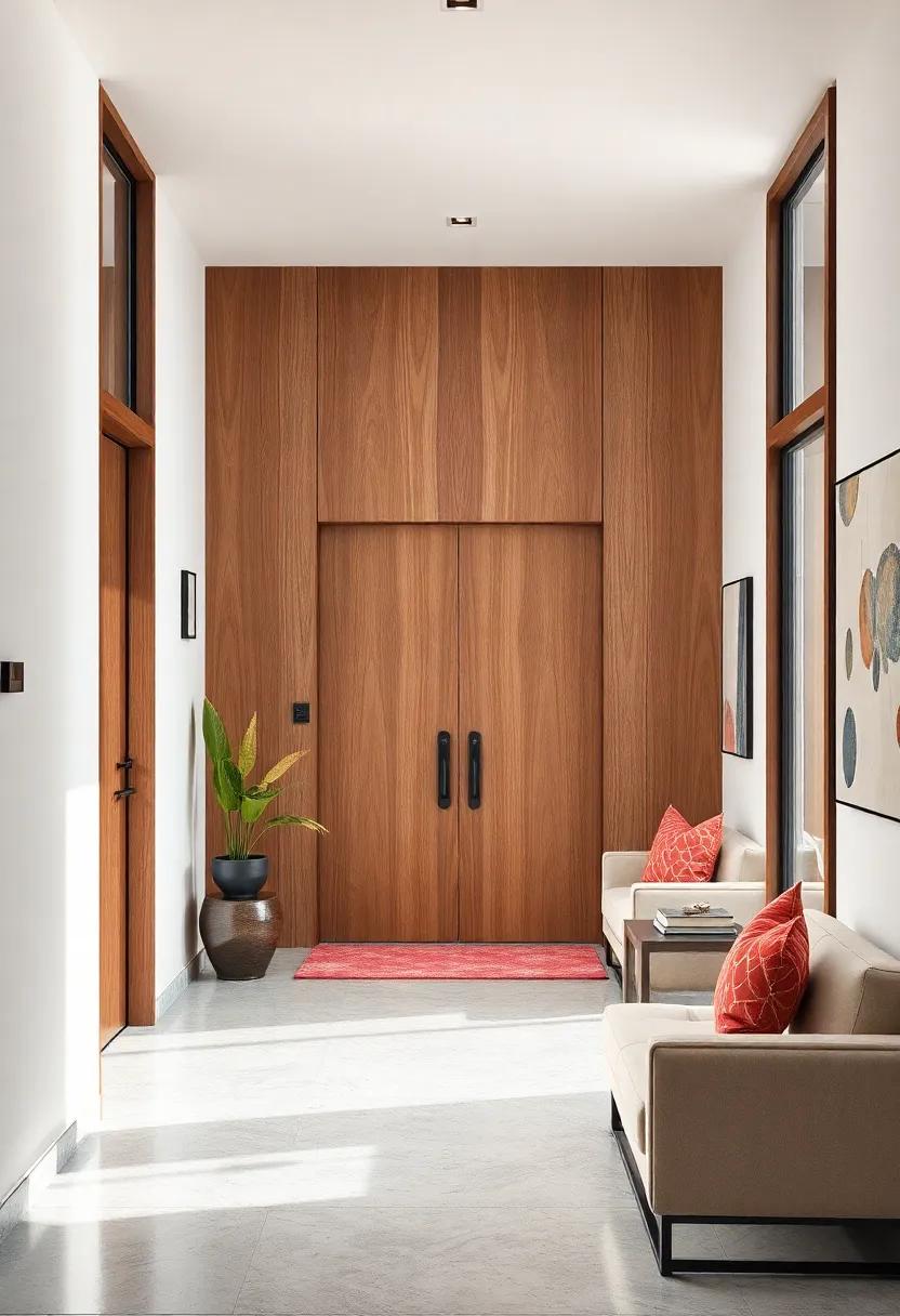 Modern Minimalist Wood Panels with Clean Lines and Smooth Finishes Balancing Sleek Simplicity and Functional Elegance