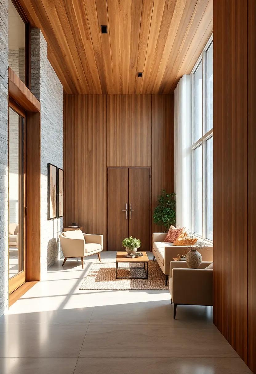 Recessed Wood Panel Designs Adding Depth and Shadow Play with Varied Panel Thickness and Placement