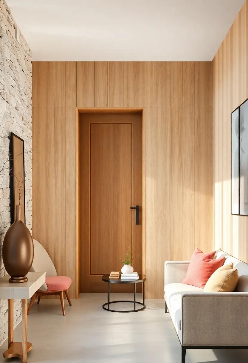 Scandinavian Influenced Light Wood Panels Blending Soft Pastels and Natural Grain for Airy Inviting Spaces