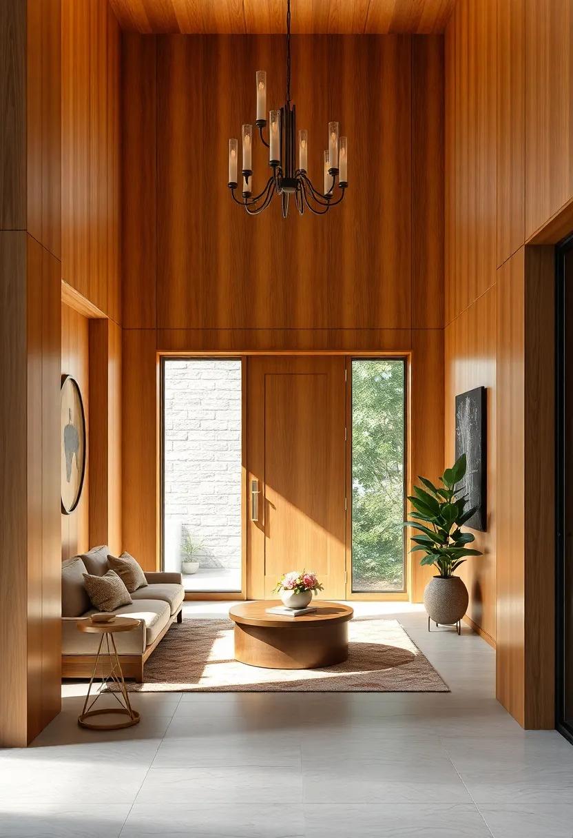 Warm Honey-Toned Wood Panels with Subtle Gloss and Seamless Joinery Enhancing Light Reflection and Comfort